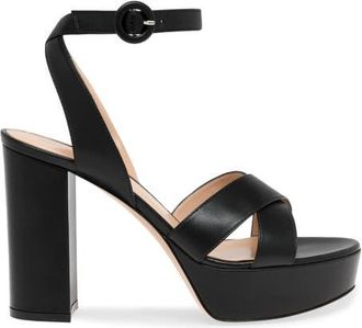 Gianvito Rossi Sabrina Sandal in Black Nappa at Nordstrom, Size 38.5