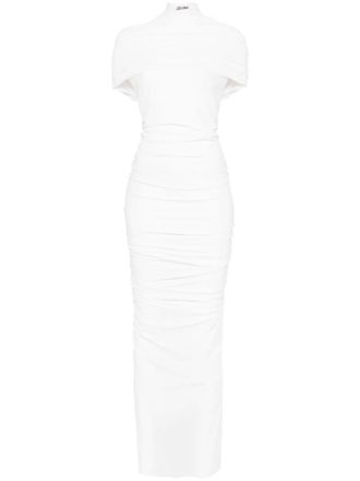 Jean Paul Gaultier jersey double-layer maxi dress - women - Nylon - 34 - White