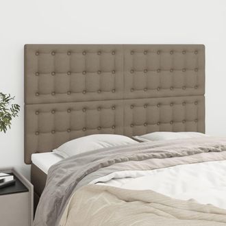 vidaXL Cabeceros 4 Unidades Tela Gris Taupe 72x5x78/88 Cm Vidaxl