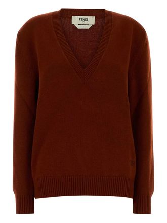 Fendi cashmere sweater - women - Cashmere - 42 - Brown