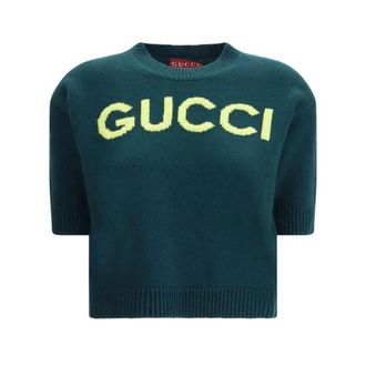 Gucci Mujer, Camisetas, Verde, Talla: M