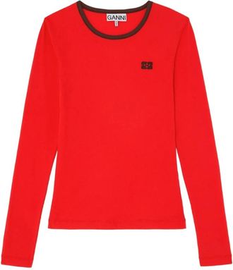 Ganni Donna, Top, Rosso, L, new