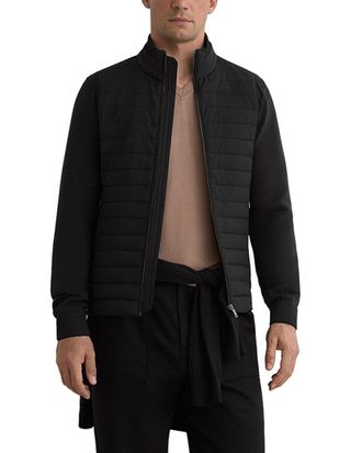 Reiss Asher Zip Through Hybrid Jacket