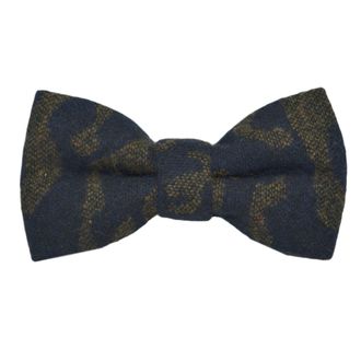 King & Priory Luxury Persian Navy Blue Pattern Pre-Tied Bow Tie