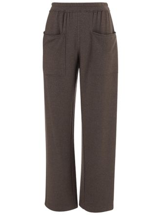 Giorgio Armani Wide-Leg Stretch Silk And Cashmere Trousers With Elastic Waistband