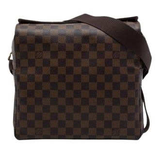 Louis Vuitton Pre-owned Louis Vuitton Naviglio Cross Body Bag - Dames - Pre-owned - Bruin - Maat: ONE Size Zijde
