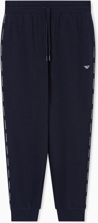Emporio Armani EA7 Heren Fleece Relaxed Fit Joggers (Marine)
