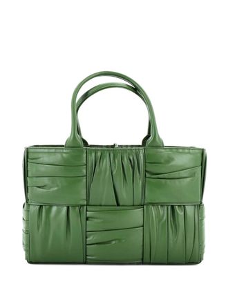 Bottega Veneta Arco Maxi Intrecciato Plisse Leather Small tote bag - Groen