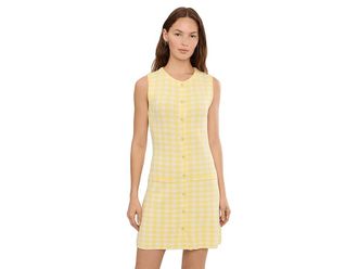 525 america Ember Button Front Dress Womens Dress Lemon Meringue Combo : XS, Polyamide/Viscose