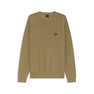 BOSS Cotton sweater with Double B monogram