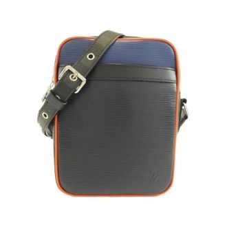 Louis Vuitton Pre-owned Cross Body Bags, female, Gray, Size: ONE SIZE Pre-owned Danube Slim Epi Damier Graphite Shoulder Bag