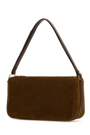Gucci Womens Caramel Suede Gucci Half Horsebit Shoulder Bag Pepperbrownpepbr Calf Skin Borse A Mano