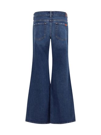 7 For All Mankind Low-Rise Flared Jeans - Blue