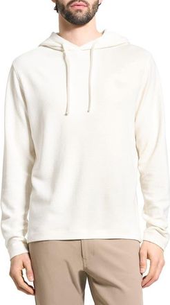 Theory Delroy Studio Textured Hoodie in Winter Ivory at Nordstrom, Size Xx-Large