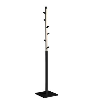 HERDASA Herdasa - Perchero Moderno Mod. 428 Herrajes En Cromo Satinado Lacado Negro, 180 Cm(alto)34 Cm(ancho)34 Cm(largo)