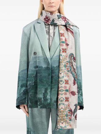 Pierre-Louis Mascia Aloe scarf - unisex - Modal/Silk/Virgin Wool - One Size - Neutrals