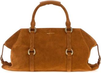 Alexander McQueen Alexander Mcqueen Caramel Suede Medium Farringdon Handbag
