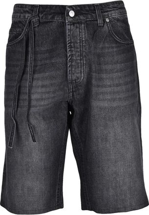 Dressism. Black Cotton Bermuda Shorts