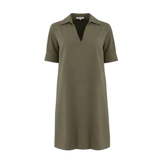 Antonelli Short Dresses, female, Green, Size: M Nicla V-neck Dress