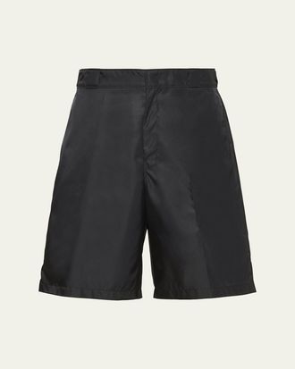 Prada Mens Re-Nylon Printed Bermuda Shorts