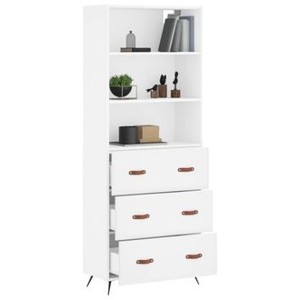Berkfield Home Highboard White 69.5x34x180 cm Engineered Wood