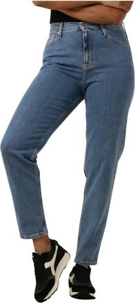 Calvin Klein Mom Jeans - Dames - Slim Fit Jeans - Blauw - W26 - Denim - Jeans