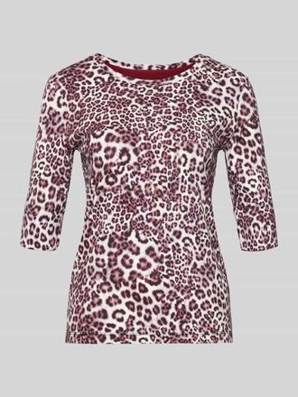 Marc Cain 3/4-Shirt mit Rundhalsausschnitt in Bordeaux, Gr&ouml;&szlig;e 34