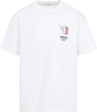 Carhartt Work in Progress Playing Cards T-Shirt - Heren - T-shirts - Wit - M - Katoen - Tops