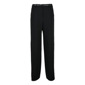 Max Mara Dames, Broeken, Zwart, Maat: L Poliester