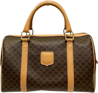 Celine Pre-owned Handbags, female, Brown, Size: ONE SIZE Pre-owned Vintage Boston Bag
