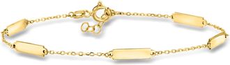 Ross-Simons Italian 10kt Yellow Gold Bar Station Bracelet