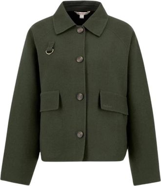 Barbour Jassen, Dames, Groen, M, Wol, Leonie Overshirt