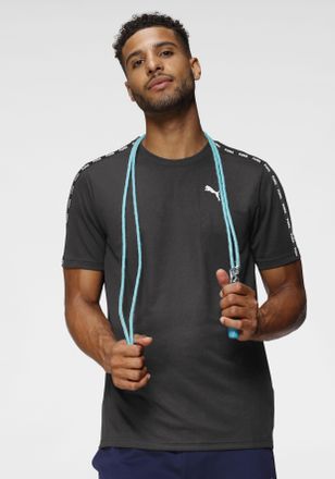 Puma Trainingsshirt PUMA ESSENTIALS TAPED TEE, Herren, Gr. XXL, schwarz (puma schwarz), Interlock, Obermaterial: 100% Polyester, unifarben, regular fit nor