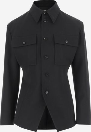Bottega Veneta Womens Wool Jacket Black