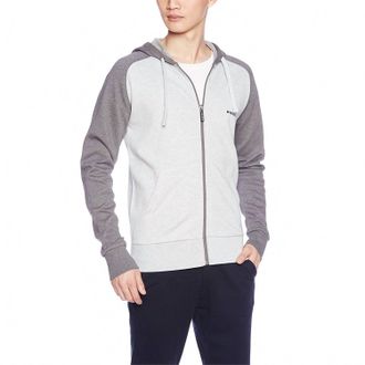 Diesel Umlt Brainz Full Zip Hoodie In Light Grey