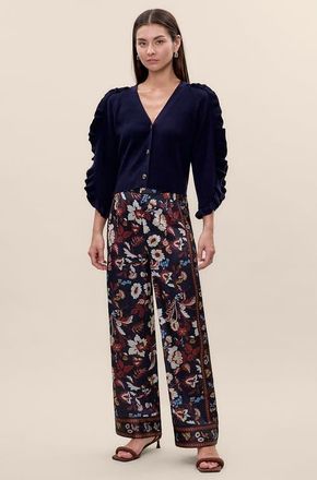 Rebecca Taylor Selah Pant in Navy Combo at Nordstrom, Size X-Large