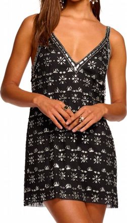 Ramy Brook Lynda Embellished V-Neck Mini Dress In Black