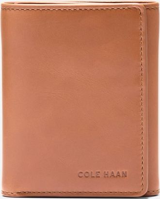 Cole Haan Mens Leather Trifold Wallet - Brown