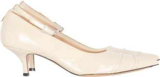 Maison Margiela Schoenen, Dames, Wit, 40 EU, Leer, Albasten Court Schoen