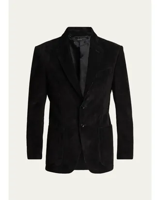 Tom Ford Mens Suede Single-Breasted Blazer