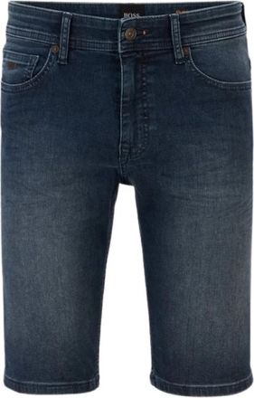 HUGO BOSS Delaware Slim Fit Bermuda Jeans - Heren - Denim shorts - Blauw - W40 - Denim - Korte Broeken