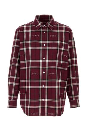 Gucci Red Regular Check Shirts