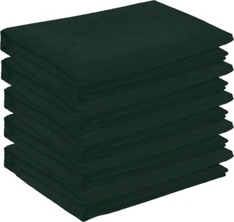 vidaXL Tela Para Mesa 5 Uds. Rectangular Verde Oscuro 110 X 140 Cm Vidaxl