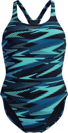 Speedo Hyperboom Medalist Endurance+ eendelig zwempak voor dames (Donker groenblauw)