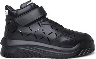 Versace Mens Black / Palladium Odissea High Top Sneakers