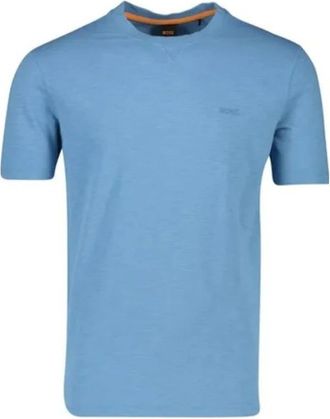HUGO BOSS Te_Slub T-Shirt - Heren - T-shirts - Blauw - 2XL - Katoen - Tops