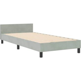 vidaXL Estructura De Cama Gris Claro 100 X 200 Cm Terciopelo Vidaxl