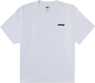Obey T-shirt met ronde hals - Heren - T-shirts - Wit - S - Katoen - Tops