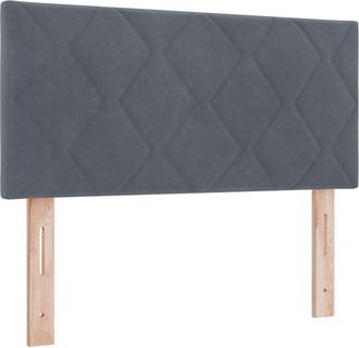 vidaXL Cabecero Led Geometric Manual Gris Oscuro 100 Cm Terciopelo Vidaxl