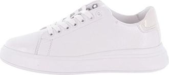 Calvin Klein Lace-up sneakers met verhoogde cupzool - Dames - Sneakers - Wit - 38 EU - Leer - Schoenen